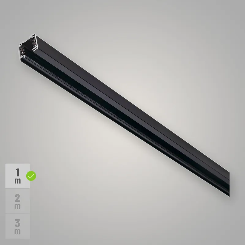 Expressversand SLV EUTRAC 3-Phasen Stromschiene 1m schwarz Aufbauschiene