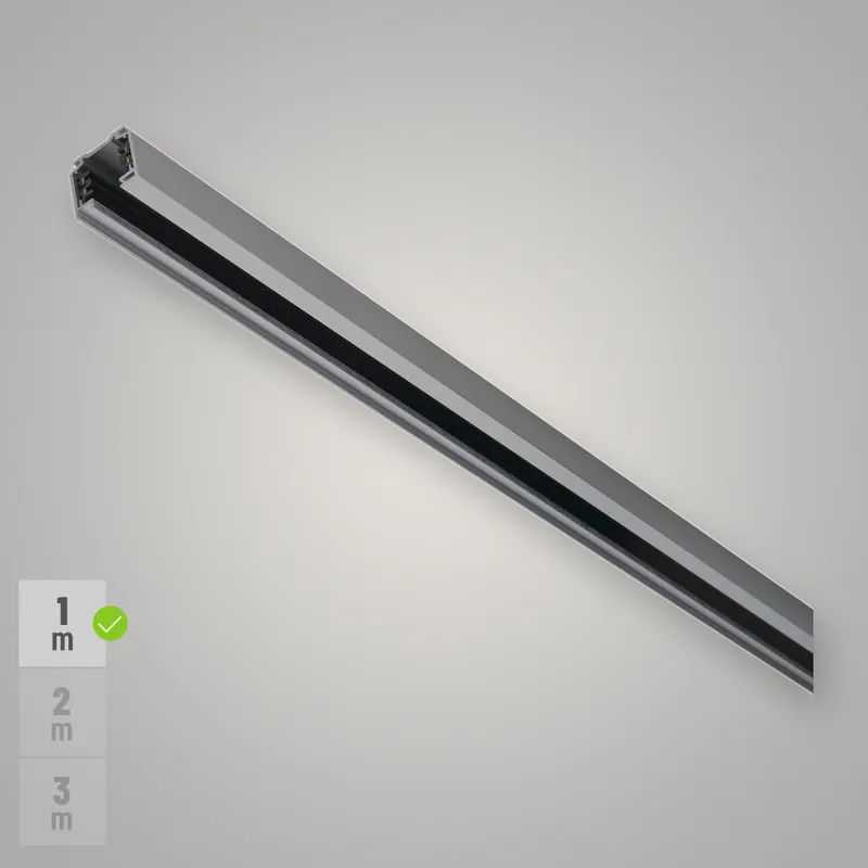 SLV EUTRAC 3-Phasen Stromschiene 1m silbergrau Aufbauschiene Top-Preis