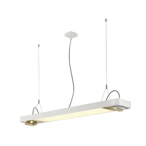 SLV AIXLIGHT R2 Office T5 39W Pendelleuchte, weiss, 2xT5 ESL 39W + 2xGU10 max.75W Kracherpreis