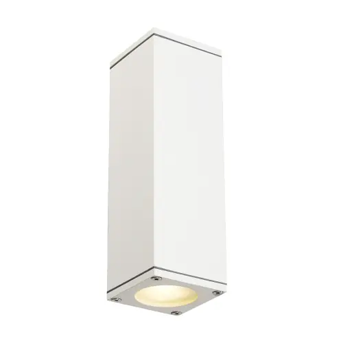 SLV THEO UP/DOWN OUT Wandleuchte, eckig, weiss, GU10, max. 2x35W Nur Für Kurze Zeit