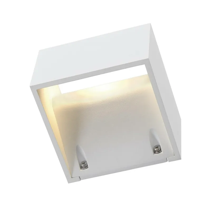 SLV LED Außenwandleuchte LOGS WALL weiß eckig Aluminium IP65 9.5W 3000K 800lm Up/Down Preiswert
