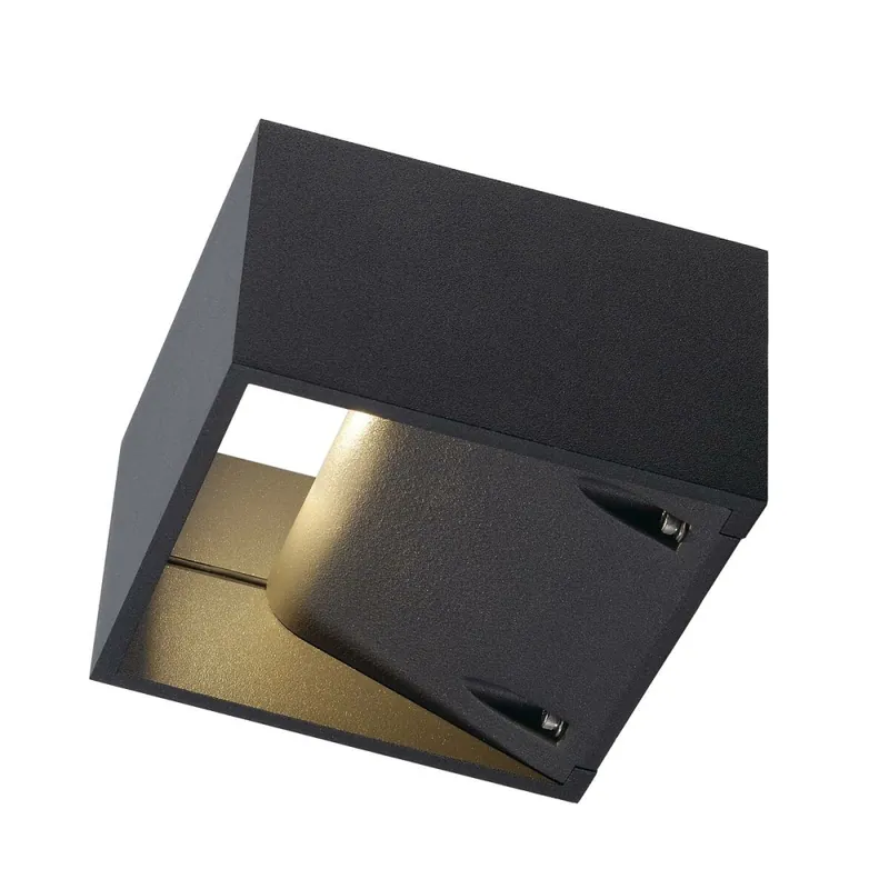 SLV LED Außenwandleuchte LOGS WALL anthrazit eckig Aluminium IP65 9.5W 3000K 520lm Up/Down Markenware