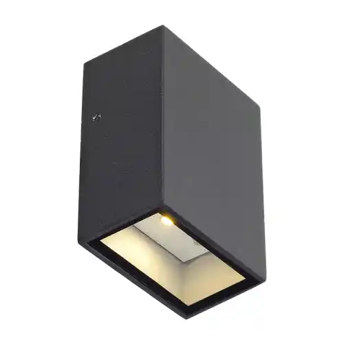 Versand Am Gleichen Tag SLV QUAD 1 Wandleuchte, eckig, anthrazit, LED, 1x3W, 3000K
