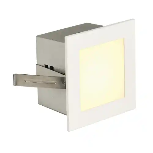 SLV FRAME BASIC LED Einbauleuchte, eckig, mattweiss, warmweisse LED Geprüft