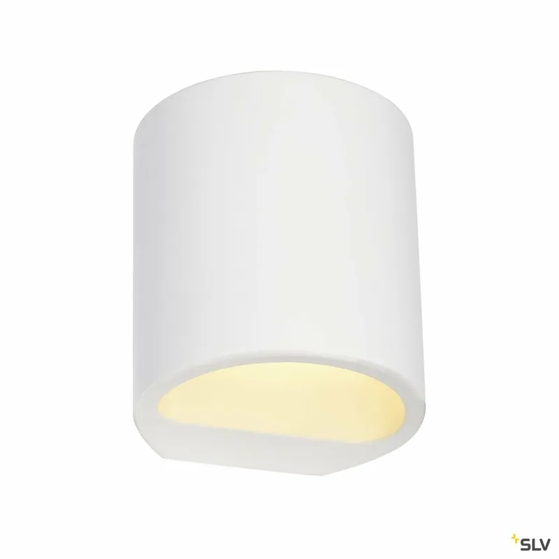 SLV PLASTRA Wandleuchte, GL 104 ROUND, weisser Gips, G9, max. 42W Super-Preis