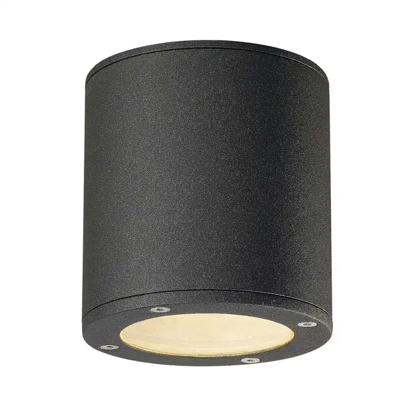 Highlight SLV SITRA CEILING Outdoor Deckenleuchte anthrazit rund IP44 1x GX53 max. 9W