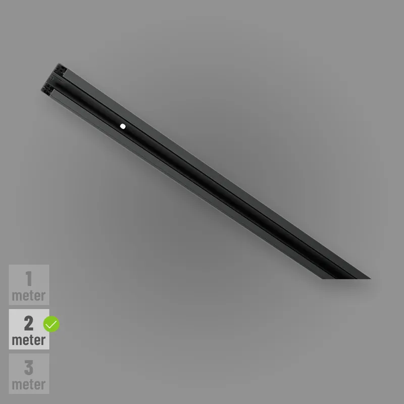 Markenprodukt SLV 1-Phasen Hochvolt-Stromschiene 2m schwarz 230V Aufbauschiene