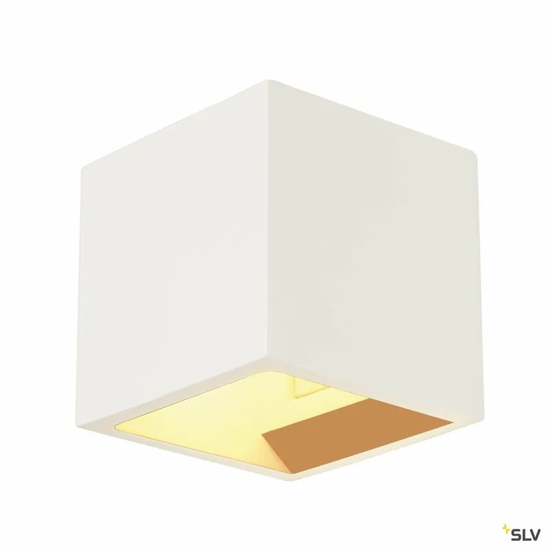 Neue Kollektion SLV PLASTRA CUBE Wandleuchte aus Gips eckig 1x G9 max. 42W