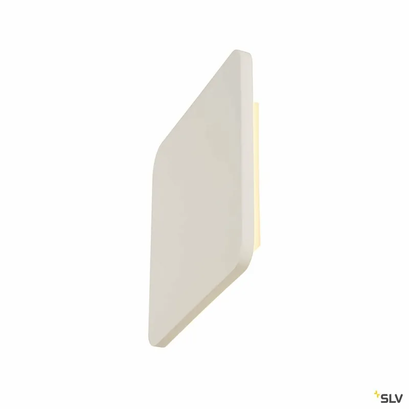 Wochenendangebot SLV PLASTRA SQUARE Wandleuchte, eckig, weisser Gips, 48 LED, 3000K