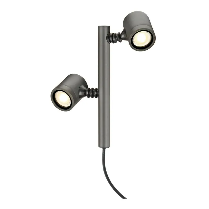 SLV MYRA 2 Outdoor Spiessleuchte Gartenleuchte anthrazit LED GU10 QPAR51 IP44 zweiflammig Markenware