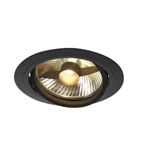 Must-Have SLV NEW TRIA I ES111 ROUND, schwarz, max. 75W, inkl. Blattfedern