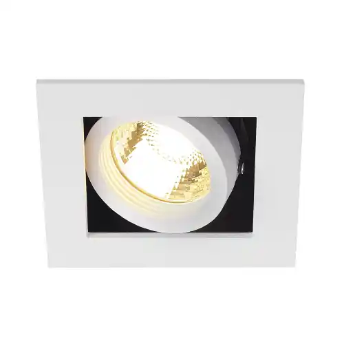 SLV KADUX 1 GU10 Downlight, eckig, mattweiss, max. 50W Neu Im Sortiment