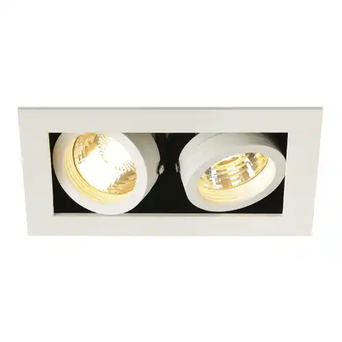 SLV KADUX 2 GU10 Downlight, eckig, mattweiss, max. 2x50W Abverkauf