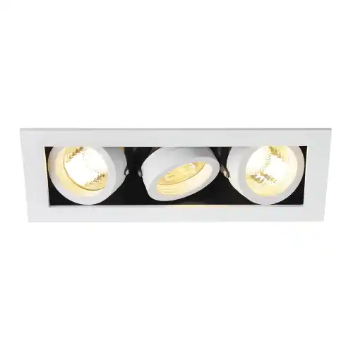 SLV KADUX 3 GU10 Downlight, eckig, mattweiss, max. 3x50W Gratis Versand