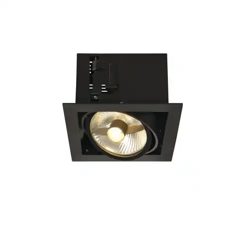 Kostenloser Rückversand SLV KADUX 1 ES111 Downlight, eckig, mattschwarz, max. 50W