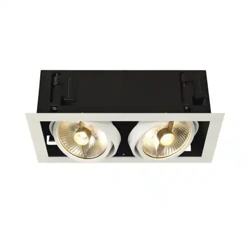 Kracherpreis SLV KADUX 2 ES111 Downlight, eckig, mattweiss, max. 2x50W