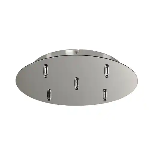 Sale SLV Deckenrosette, 5 Ausgänge, rund, chrom, inkl. Zugentlastungen
