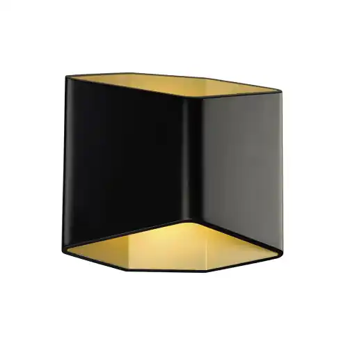 Abverkauf SLV CARISO, LED Wandleuchte 2, schwarz/ messing, 7,5W LED, 3000K