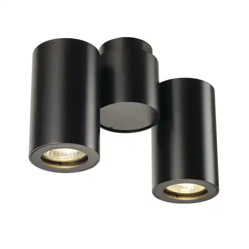 SLV ENOLA_B SPOT double, Wand- und Deckenleuchte, mattschwarz, 2xGU10, max. 2x50W Meistverkauft