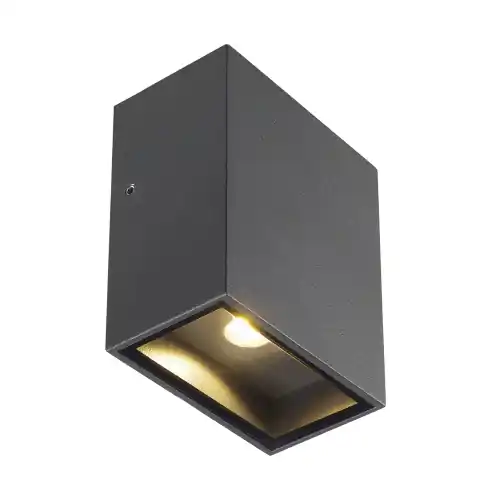 Neu SLV QUAD 1 XL, Wandleuchte, eckig, anthrazit, LED, 1x3,2W, 3000K