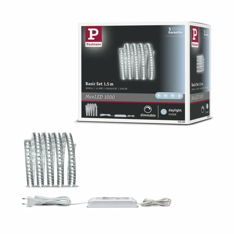 Beliebt Paulmann MaxLED 1000 Basisset unbeschichtet 1,5m Tageslichtweiß