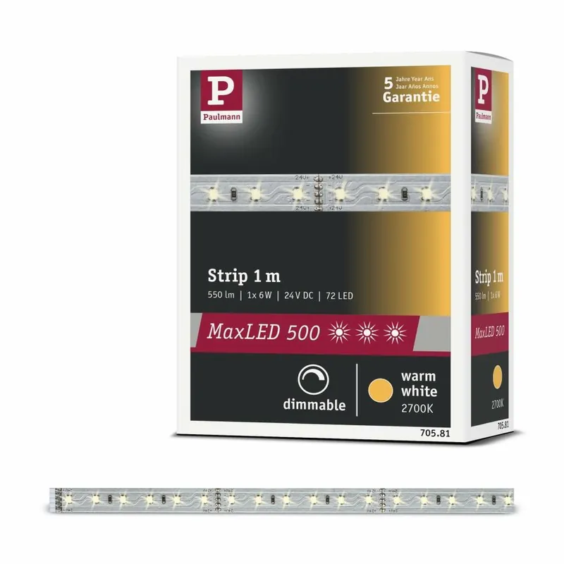 Paulmann MaxLED 500 Strip unbeschichtet 1m Warmweiß Sonderangebot