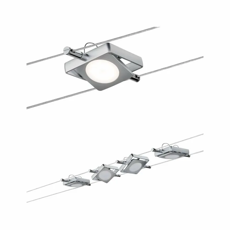 Angebot Paulmann LED Seilsystem MacLED Basisset 4x200lm 4x4W 2700K 230/12V Chrom matt
