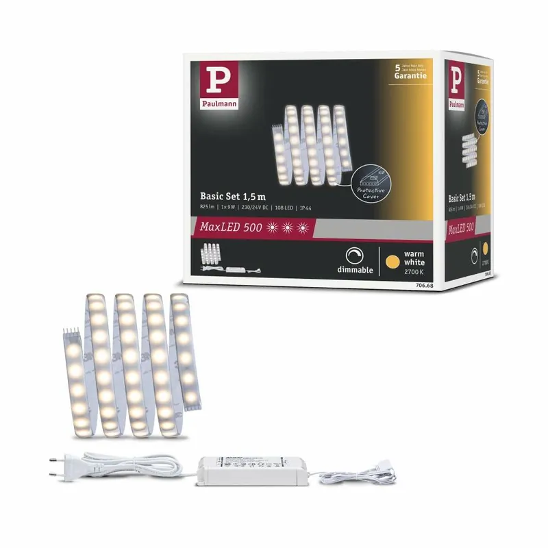 Günstig Paulmann MaxLED 500 Basisset beschichtet 1,5m Warmweiß