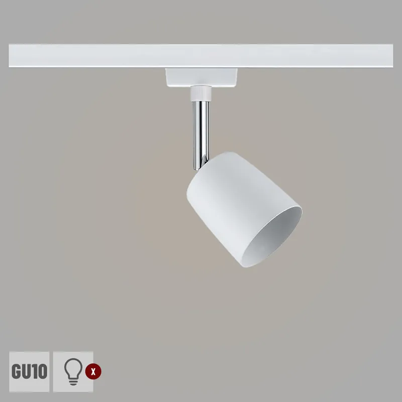 Preisknaller Paulmann URail Schienenspot Cover weiß/chrom GU10 max. 10W