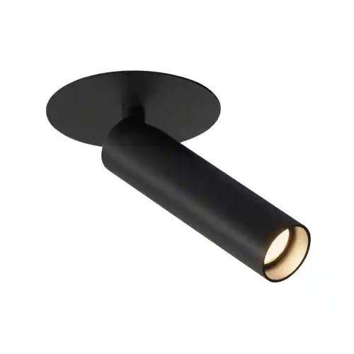 SLV MILAN Single Spot, Deckenein- bauleuchte, Rosette flach, schwarz, 7,5W LED, 3000K, Ausverkauf