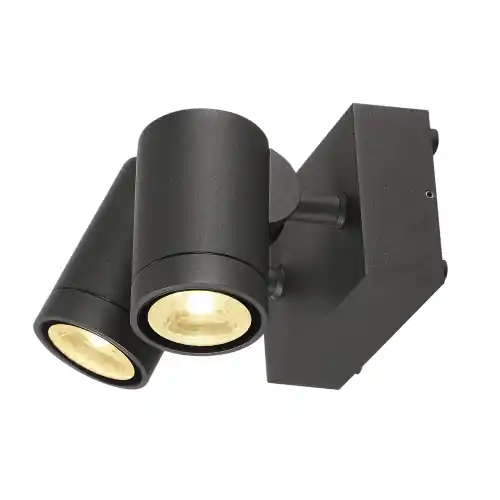 Preis Gesenkt SLV GUNNSY WALL Wandleuchte, sandy anthracite, 2x8W LED, 3000K