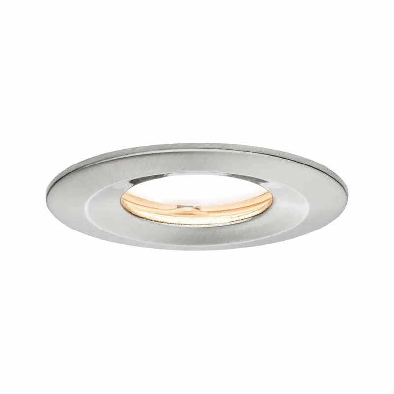 Preiswert Paulmann LED Einbauleuchte Nova Plus Coin starr IP65 rund 78mm Coin 6W 470lm 230V dimmbar 2700K Eisen gebürstet