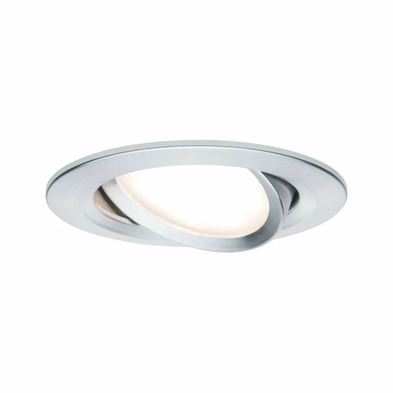 Paulmann LED Einbauleuchte Nova Plus Coin Einzelleuchte schwenkbar dimmbar rund 6W IP44 Alu gedreht 2700K 230V Top-Angebot