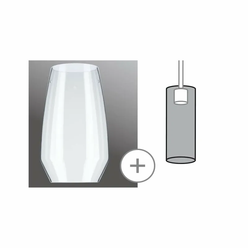Saisonangebot Paulmann URail 2Easy Lampenschirm Vento Klarglas Transparent