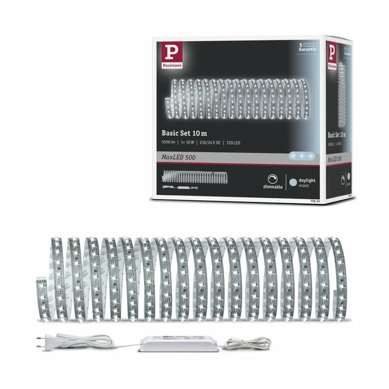 Paulmann MaxLED 500 Basisset unbeschichtet 10m Tageslichtweiß Gratis Versand