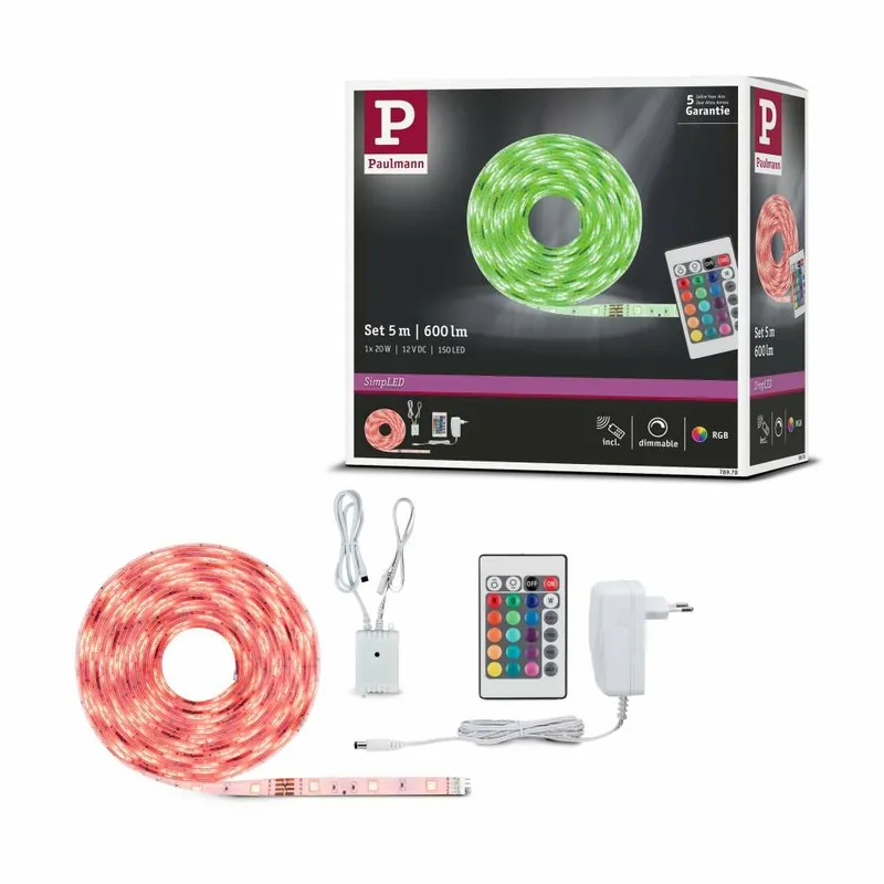 Neuheit Paulmann SimpLED Strip Set 5m 20W RGB