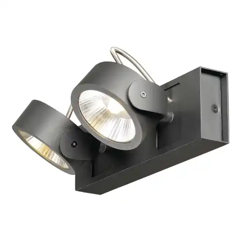 SLV KALU LED 2 Wand- und Deckenleuchte, schwarz, 3000K, 60° Must-Have