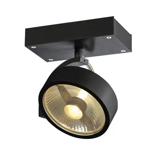 SLV KALU 1 QPAR111, Wand- und Deckenleuchte, schwarz, max. 75W Neu