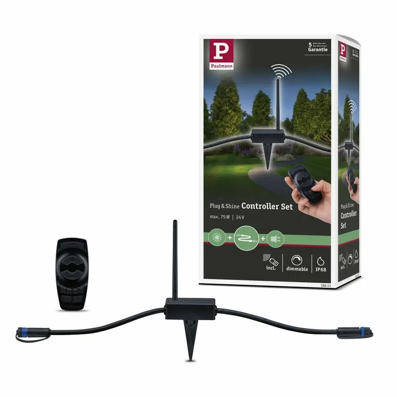 Begrenztes Angebot Paulmann Plug & Shine Controller Wireless mit Fernbedienung IP68 Schwarz