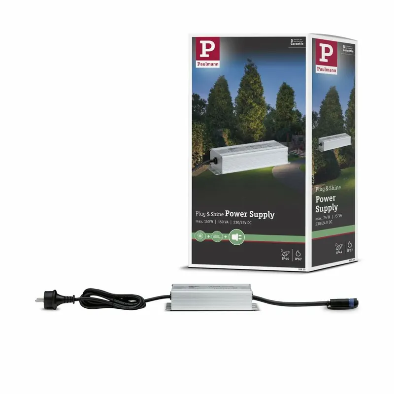 Beliebt Paulmann Plug & Shine Einspeisung Trafo 150W 24V DC IP67