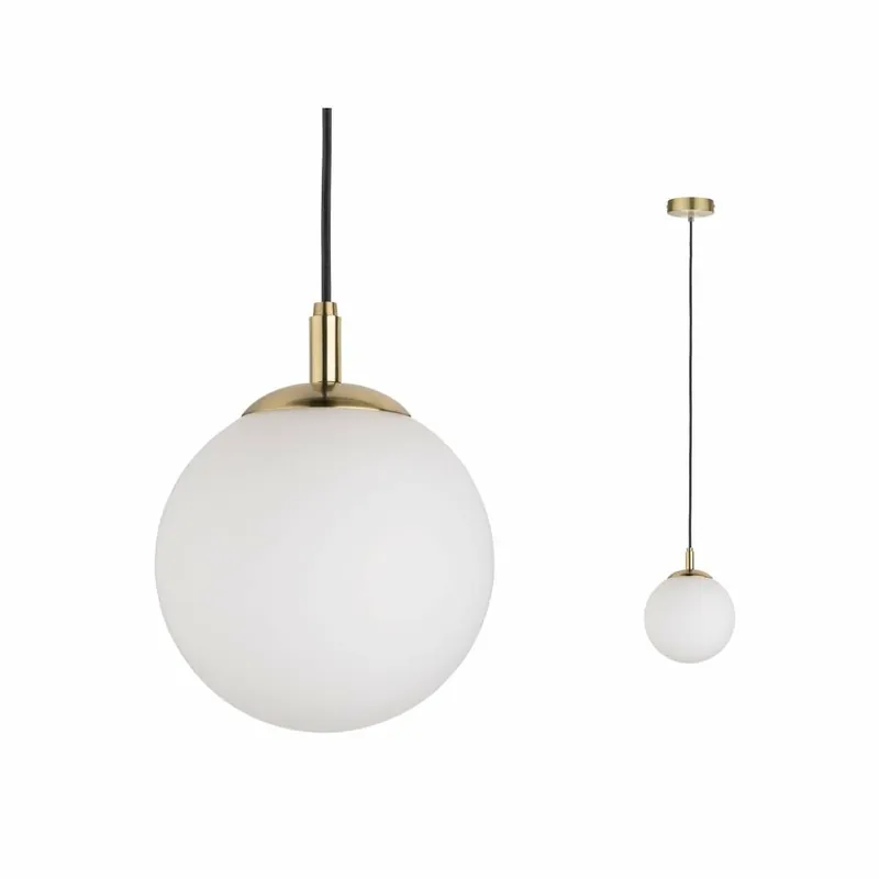 Sichere Zahlung Paulmann Neordic Pendelleuchte Menja E27 max. 20W Weiß/Messing gebürstet dimmbar Glas/Metall 1-flammig