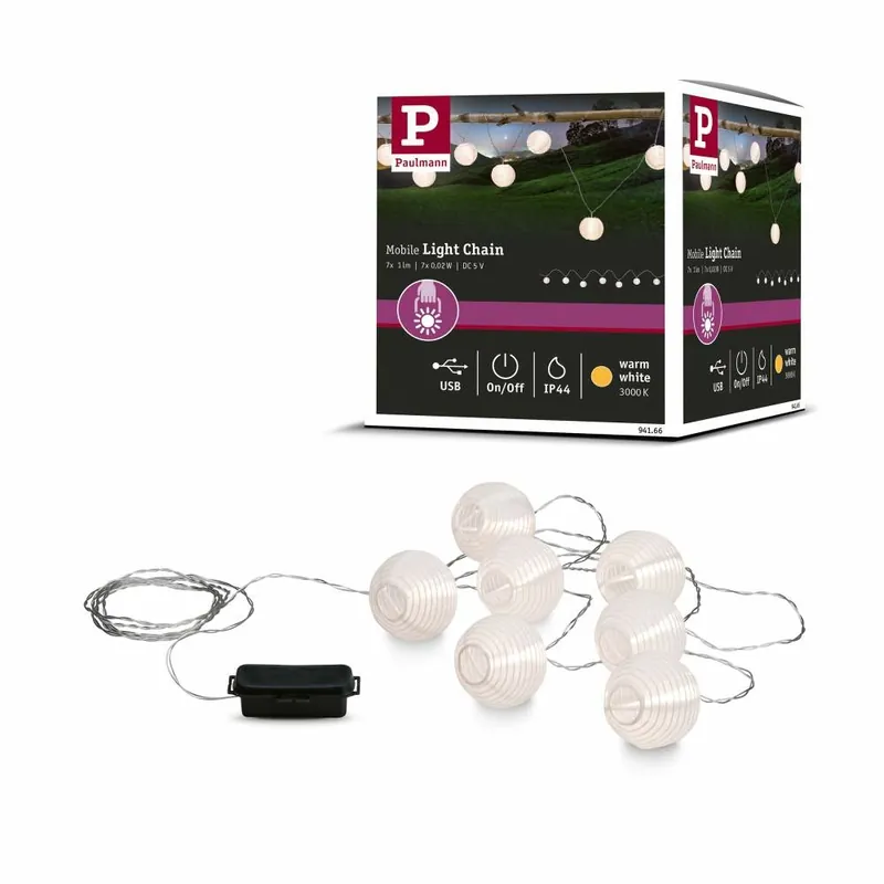 Ausverkauf Paulmann Outdoor Lichterkette Mobile Lampion IP44