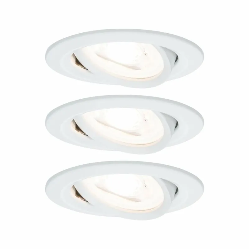 Sofort Bestellen Paulmann Nova LED Einbauleuchte 3er-Set rund 6.5W IP23 GU10 Weiß (matt) schwenkbar 2700K 230V