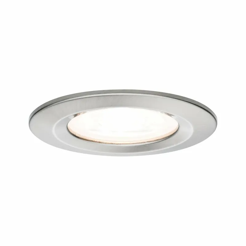 Paulmann LED Einbauleuchte Nova Einzelspot rund 1x6.5W IP44 GU10 Eisen gebürstet 2700K 230V Saisonangebot
