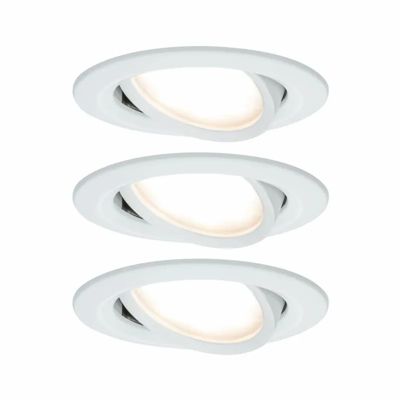 Paulmann LED Einbauleuchte Nova Coin 3er Set rund 6W IP23 Weiß (matt) schwenkbar 2700K 230V Schnäppchen