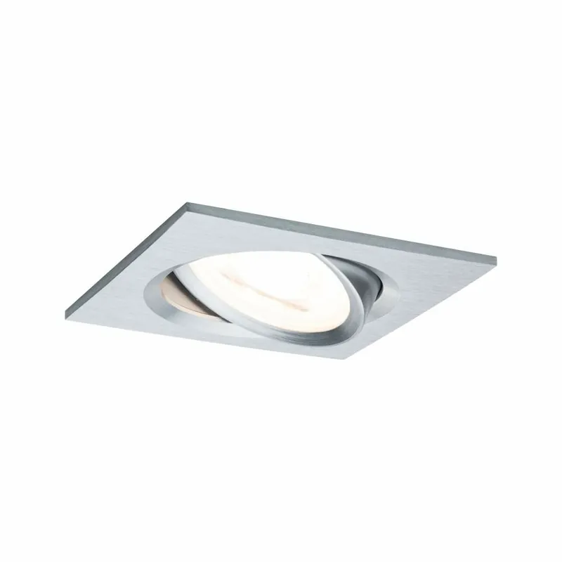 Super-Preis Paulmann Einbauleuchte LED Nova eckig 1x6,5W Alu gedreht