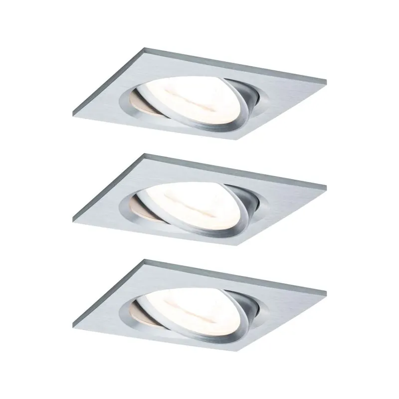 Direkt Vom Hersteller Paulmann Einbauleuchte LED Nova eckig 3x6,5W Alu gedreht