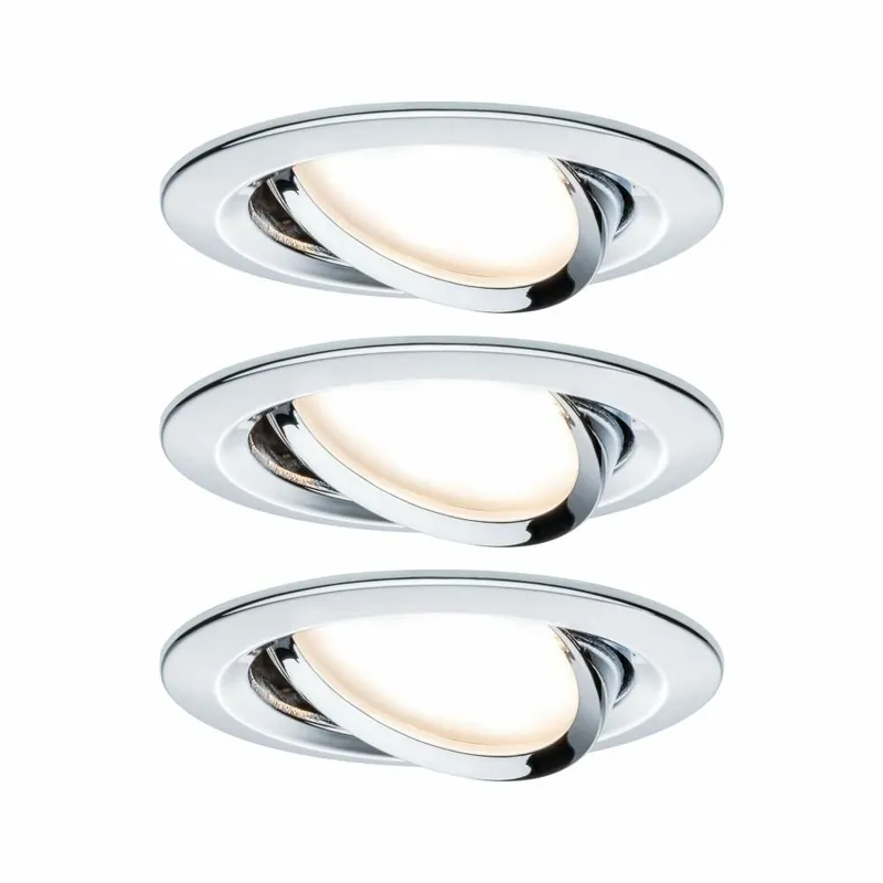 Paulmann Einbauleuchte LED Nova rund 3x6,5W GU10 Chrom Garantierte Lieferung