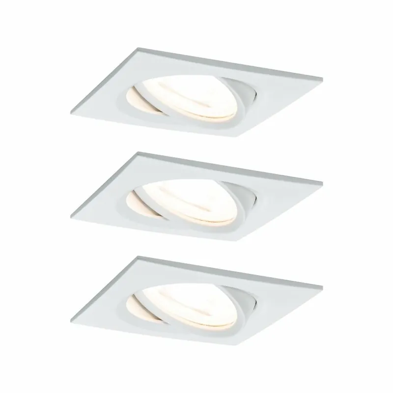 Top-Seller Paulmann Einbauleuchte LED Nova eckig 3x6,5W GU10 Weiß matt