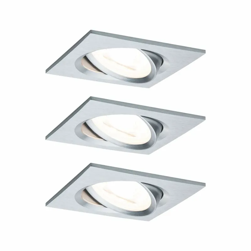 Paulmann Einbauleuchte LED Nova eckig 3x6,5W Alu gedreht Direktkauf